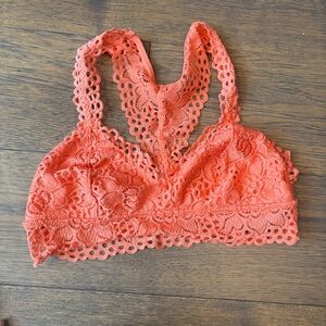 Aerie Lace Bralette in Coral
